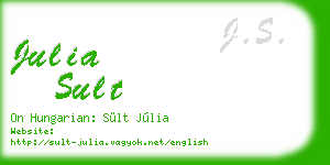 julia sult business card